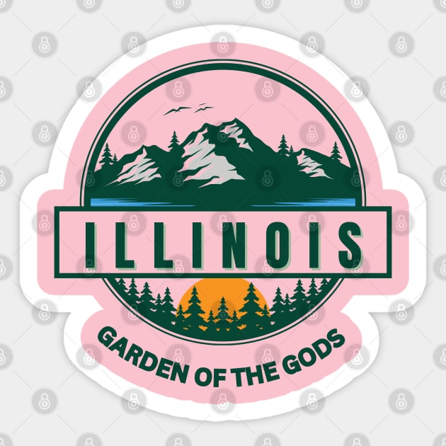 Garden of the gods, Illinois Sticker by TeeText